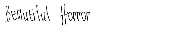 Beautiful Horror font preview